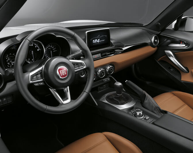 Fiat 124 Spider interni design
