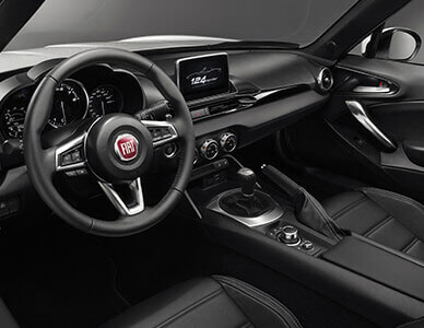 Fiat 124 Spider interni visibilità